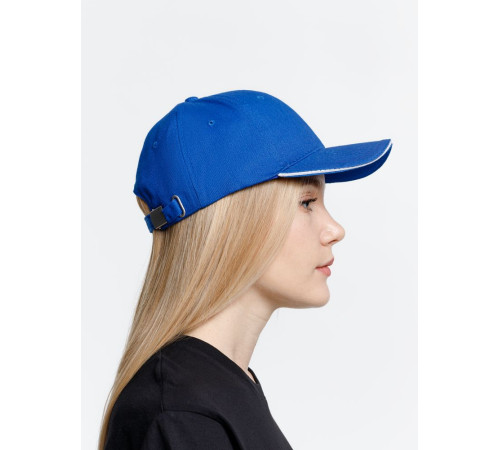 Бейсболка Buffalo, ярко-синяя с белым