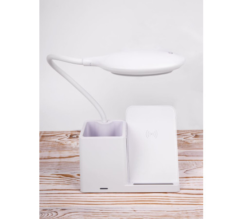 Лампа с органайзером и беспроводной зарядкой writeLight, ver. 2, белая