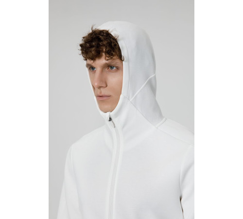 Куртка с капюшоном унисекс Begi, молочно-белая