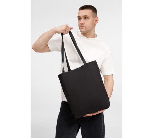 Шопер B5, черный с черными ручками