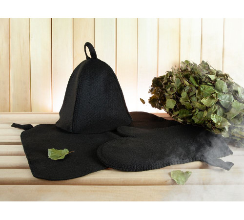 Банная рукавица Heat Off, черная