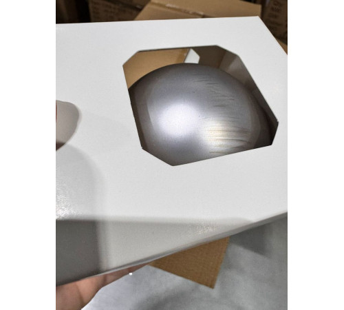 Оформительский шар Finery, 8 см, матовый серебристый