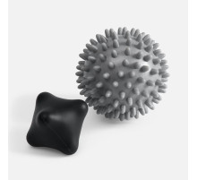 Набор массажных мячей для MФР Relaxify, черный с серым