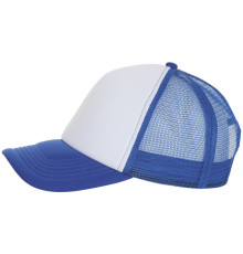 Бейсболка Bubble, синяя с белым