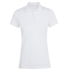 Рубашка поло женская Brandy Women, белая с темно-синим