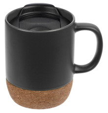 Кружка с пробковой подставкой Corky Walk, серая