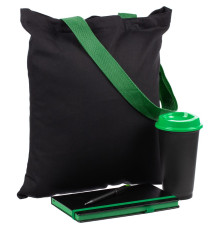 Набор Velours Bag, черный с зеленым