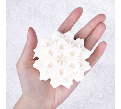 Свеча Snowflame 3, белая, 8 см