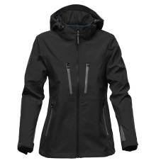 Куртка софтшелл женская Patrol, черная с серым