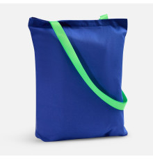 Шопер B4, синий с зелеными ручками