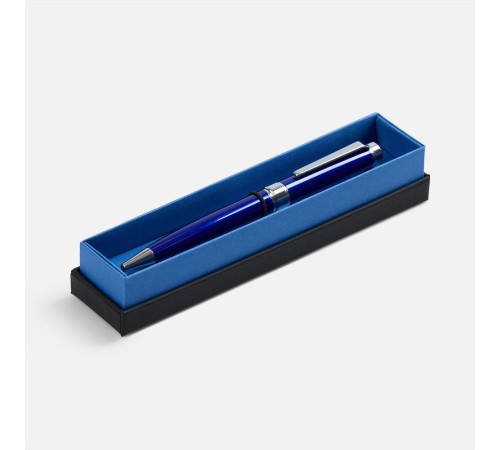 Ручка шариковая Broad Ring в футляре, глянцевая, синяя
