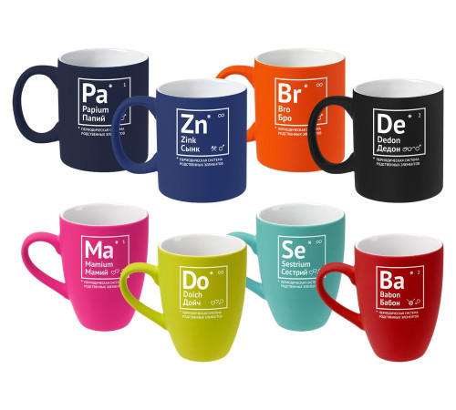 Кружка «Бабон» с покрытием софт-тач, ярко-красная