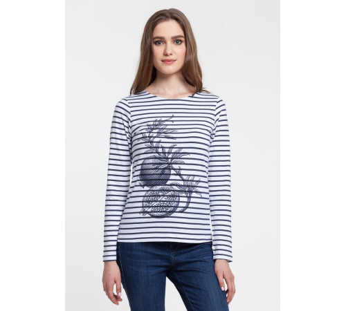 Футболка женская Grand Granat, белая с синим