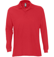 Рубашка поло мужская с длинным рукавом Star 170, красная