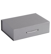 Коробка Case, подарочная, серебристая