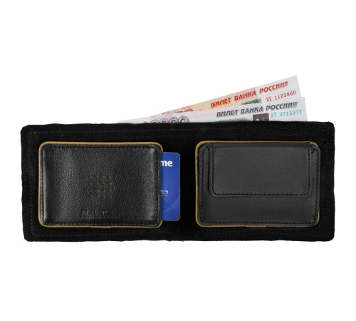 Кошелек Partinico, черный с золотистым