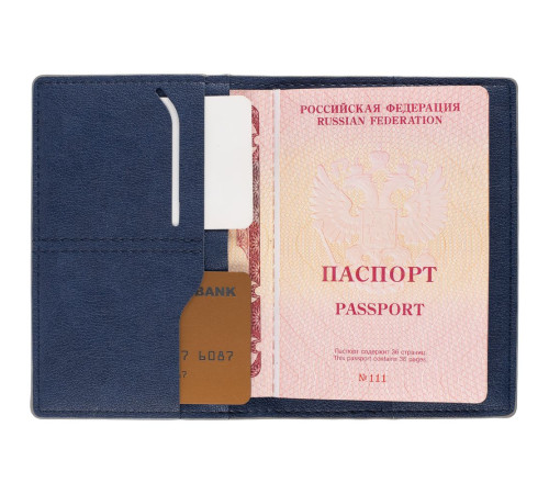 Обложка для паспорта Petrus, синяя