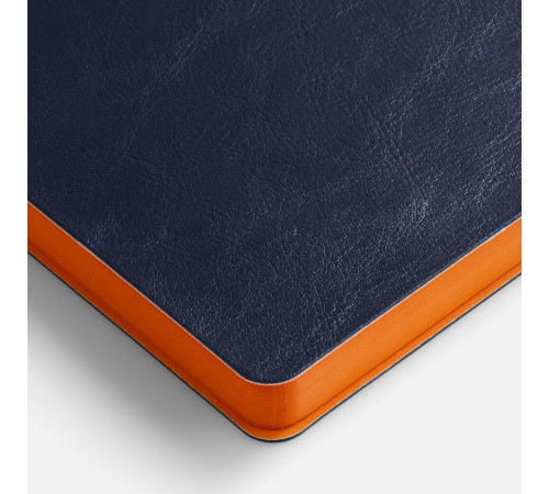 Ежедневник Doppio, недатированный, синий с оранжевым