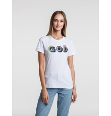 Футболка женская «Новый GOD», белая