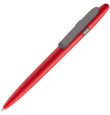 Ручка шариковая Prodir DS5 TSM Metal Clip, красная с серым