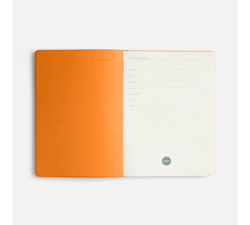 Ежедневник Doppio, недатированный, синий с оранжевым
