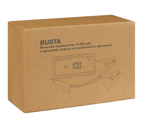 Аккумулятор с запуском двигателя Busta 16000 мАч, черный