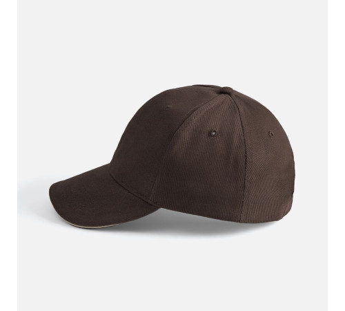 Бейсболка Buffalo, коричневая с бежевым