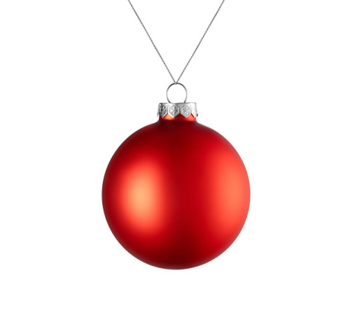 Елочный шар Finery Matt, 8 см, матовый красный