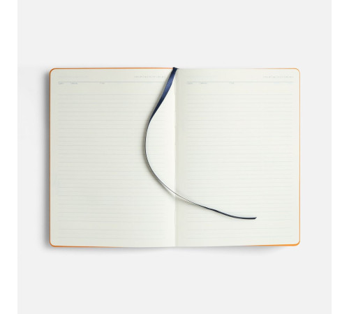 Ежедневник Doppio, недатированный, синий с оранжевым