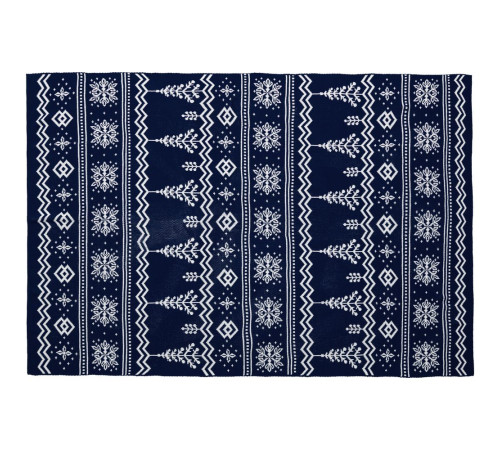 Плед Elnik, синий с молочно-белым