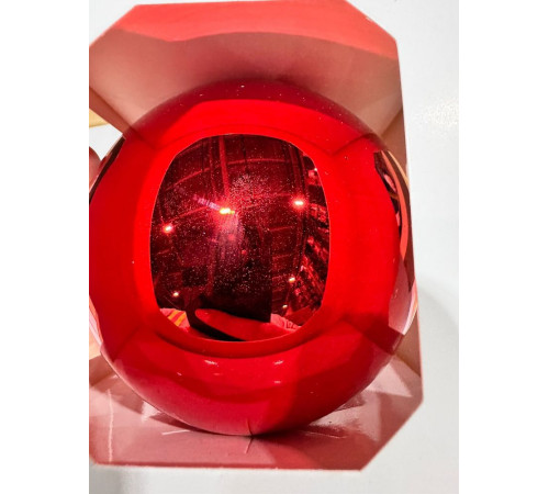 Оформительский шар Finery, 8 см, глянцевый красный