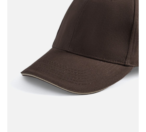 Бейсболка Buffalo, коричневая с бежевым