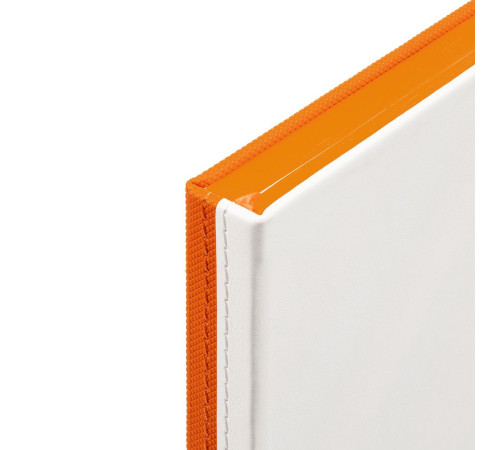 Ежедневник Duplex, недатированный, белый с оранжевым