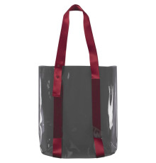 Шопер Clear Fest, прозрачный серый с красными ручками