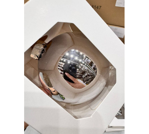 Оформительский шар Finery, 8 см, глянцевый серебристый