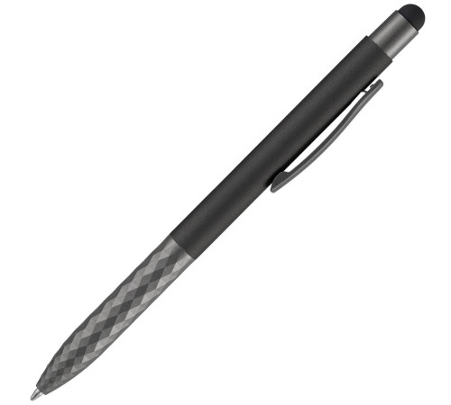 Ручка шариковая Digit Soft Touch со стилусом, черная