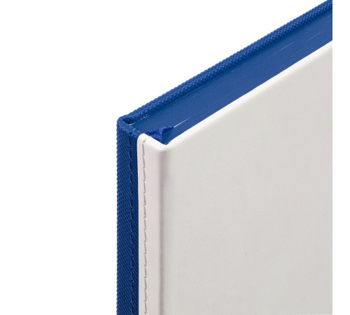 Ежедневник Duplex, недатированный, белый с синим