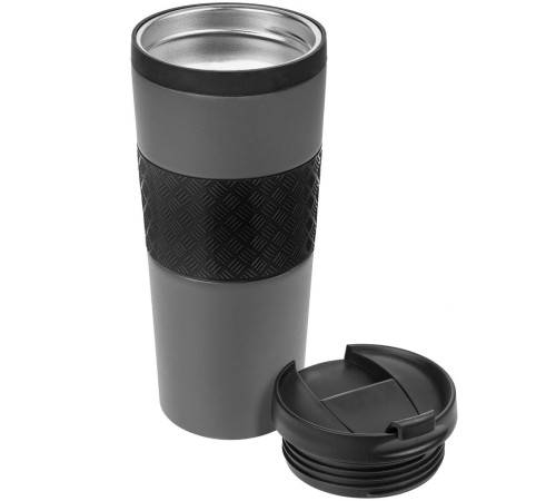 Термостакан Hard Work, вакуумный, темно-серый (графит)