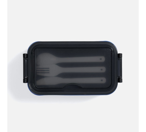 Ланчбокс Pranzo, синий с черным