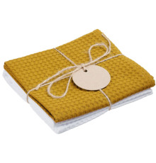 Набор кухонных полотенец Good Wipe, белый с желтым