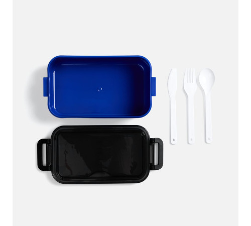 Ланчбокс Pranzo, синий с черным