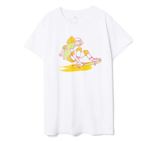 Футболка детская Skateboard, белая