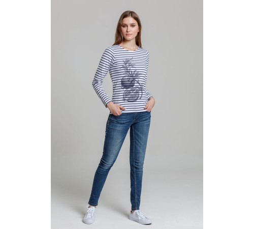 Футболка женская Grand Granat, белая с синим