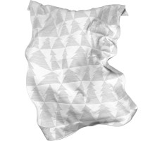 Плед «Танцующий лес», белый с серебром