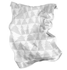 Плед «Танцующий лес», белый с серебром