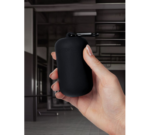 Охлаждающее полотенце Narvik в силиконовом чехле, черное