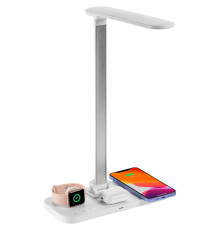 Настольная лампа с беспроводной зарядкой Power Light, белая