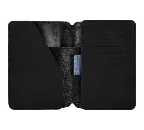 Автобумажник Arrival, черный с синим