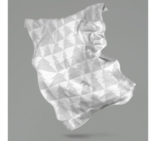 Плед «Танцующий лес», белый с серебром