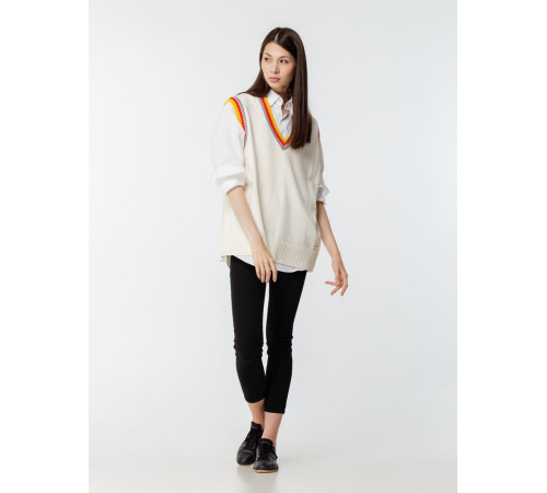 Жилет оверсайз унисекс Cornell в сумке, молочно-белый